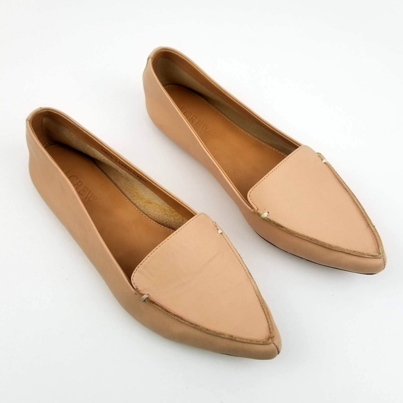 J. Crew Shoes - J Crew Edie Leather Loafers Nude Beige